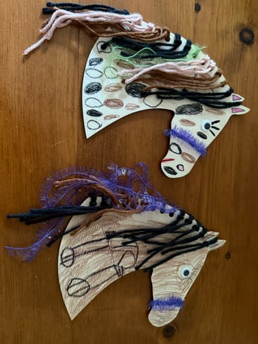 Customer photo review of Unfinished Wood Horse Head Silhouette - Craft- up to 46" DIY