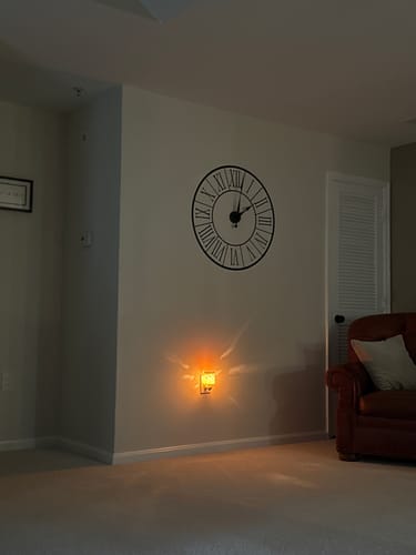 Customer photo review of Roman Numerals Clock Face Wall Decal