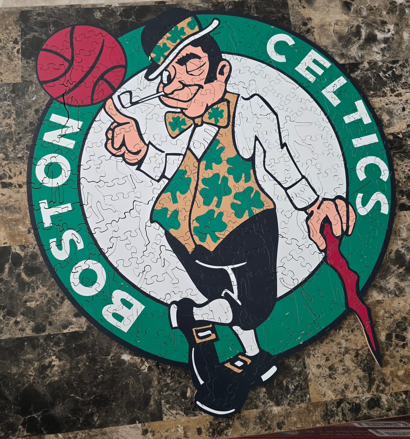 Customer photo review of Boston Celtics™ - Wooden Puzzle