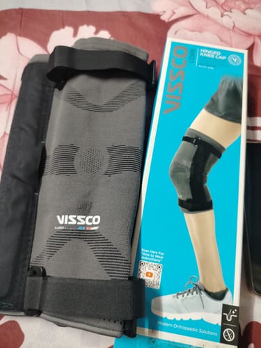 Customer photo review of Hinged Knee Cap | Supports the Knee joint with mediolateral hinges | Color - Grey (Single Piece)