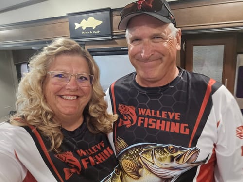 Customer photo review of Custom Walleye Fishing Jerseys, Walleye Long Sleeve Tournament Fishing Shirts | Red IPHW5714
