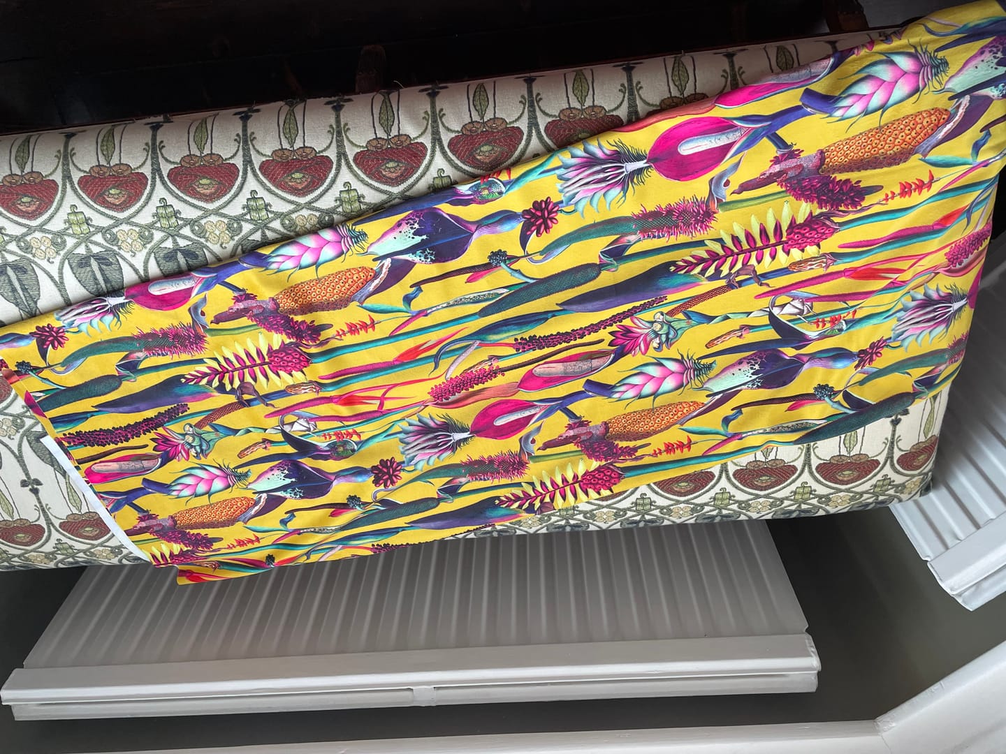Customer photo review of Abstract Plants Digital Velvet Fabric