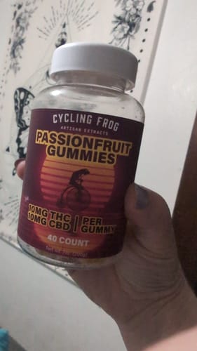 Customer photo review of Passionfruit Gummies, 10mg THC + 10mg CBD