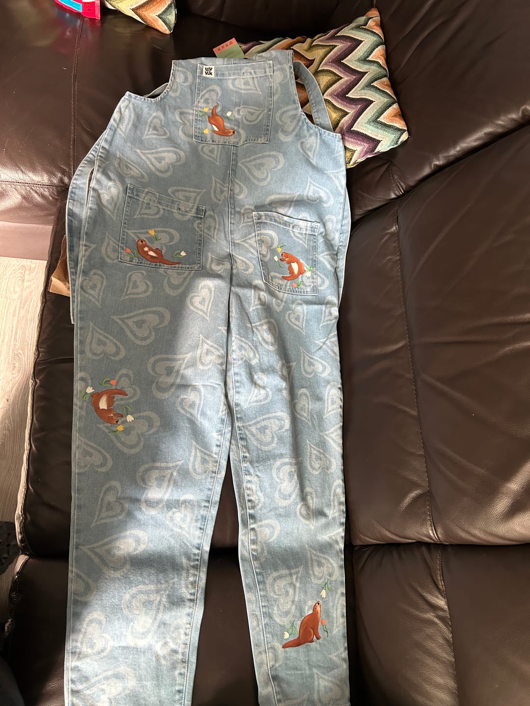 Customer photo review of Custom Print on your own Dungarees