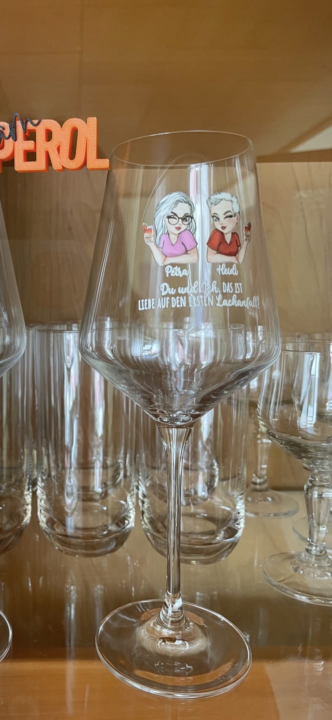 Customer photo review of Beste Freunde - Personalisiertes Glas für Sommergetränke