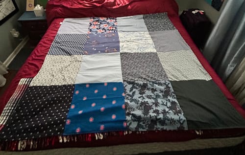 Customer photo review of Classic T-Shirt Blanket