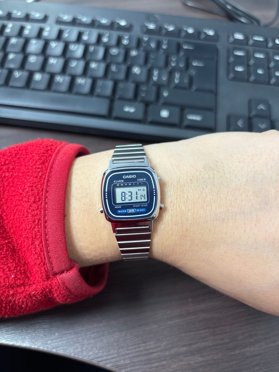 Customer photo review of Reloj Casio Vintage LA670WA-2DF Plateado Azul