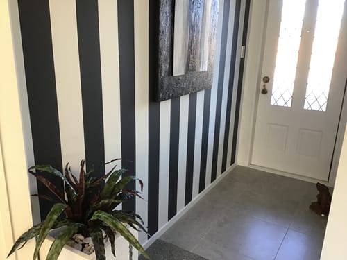 Customer photo review of Stripes Wallpaper - Black/White