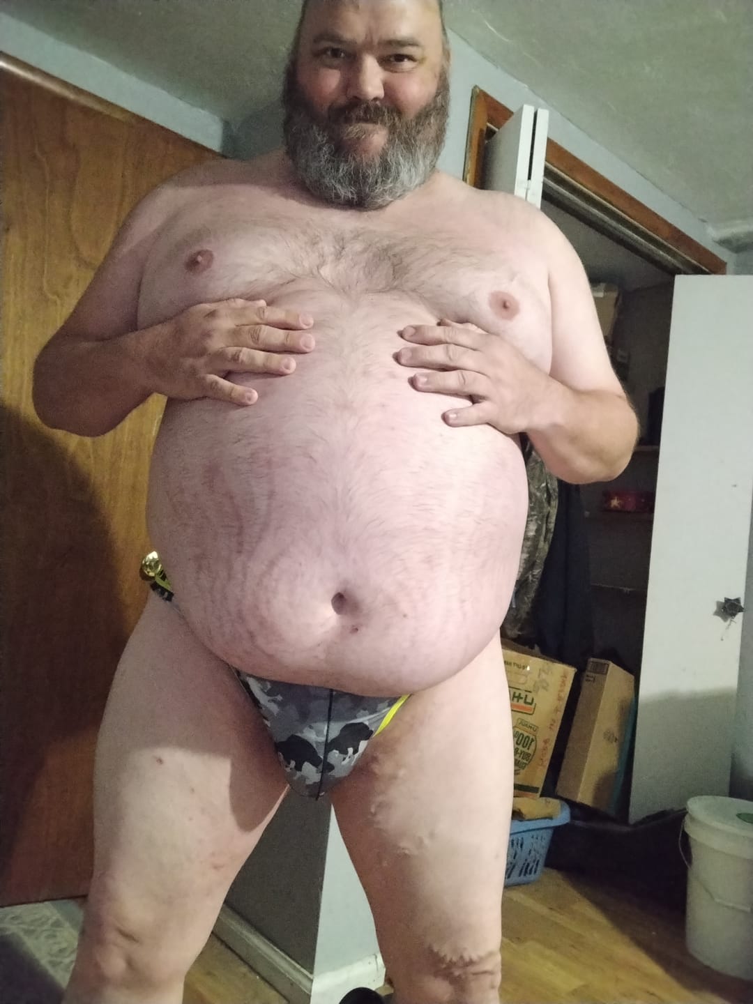 Customer photo review of Canary & Grey Camo - Thong