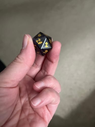 Customer photo review of Amethyst Stone Dice Set