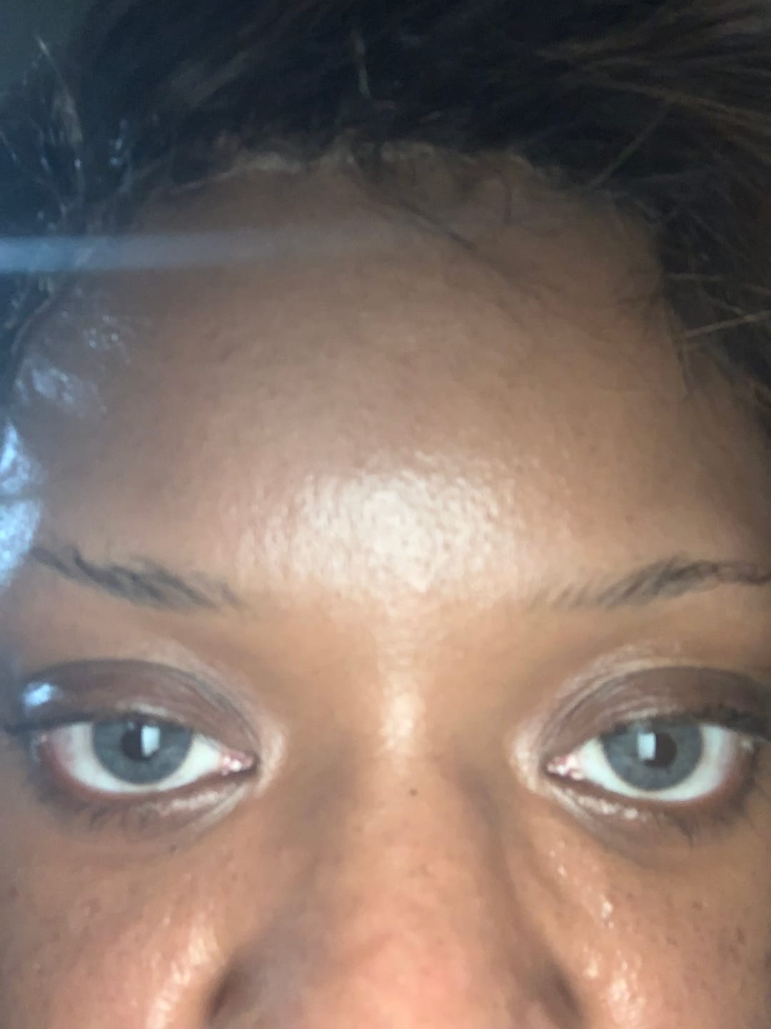 Customer photo review of Cyrene Amber Gray Prescription Colored Contact Lenses