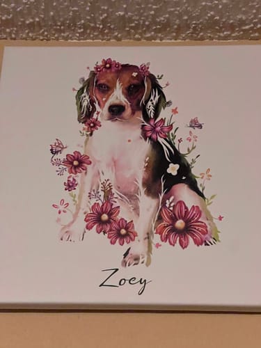 Customer photo review of Flowerpup Custom Pet Portrait (Humans too!)