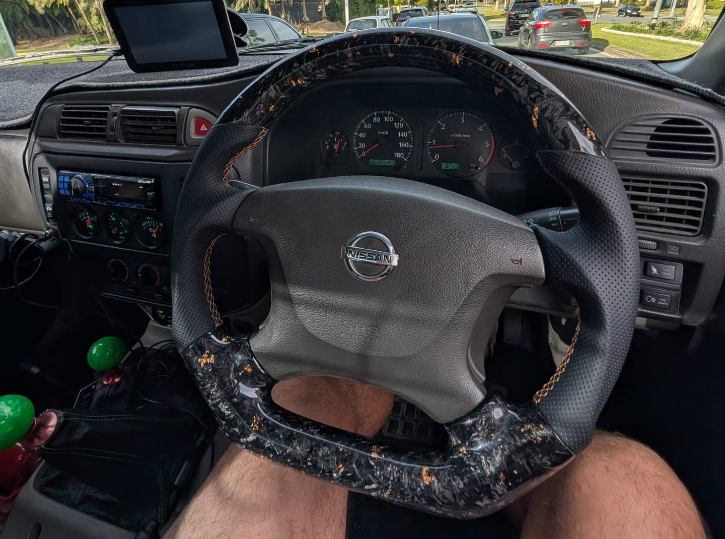 Customer photo review of NISSAN GU PATROL Y61 PREMIUM STEERING WHEEL - GENUINE FORGED CARBON (GOLD FLAKE)