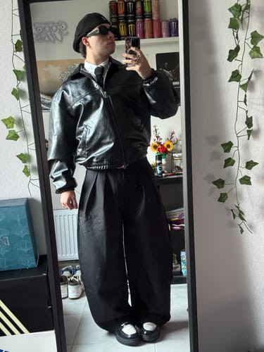 Customer photo review of American High-Street Pleated Casual Pants