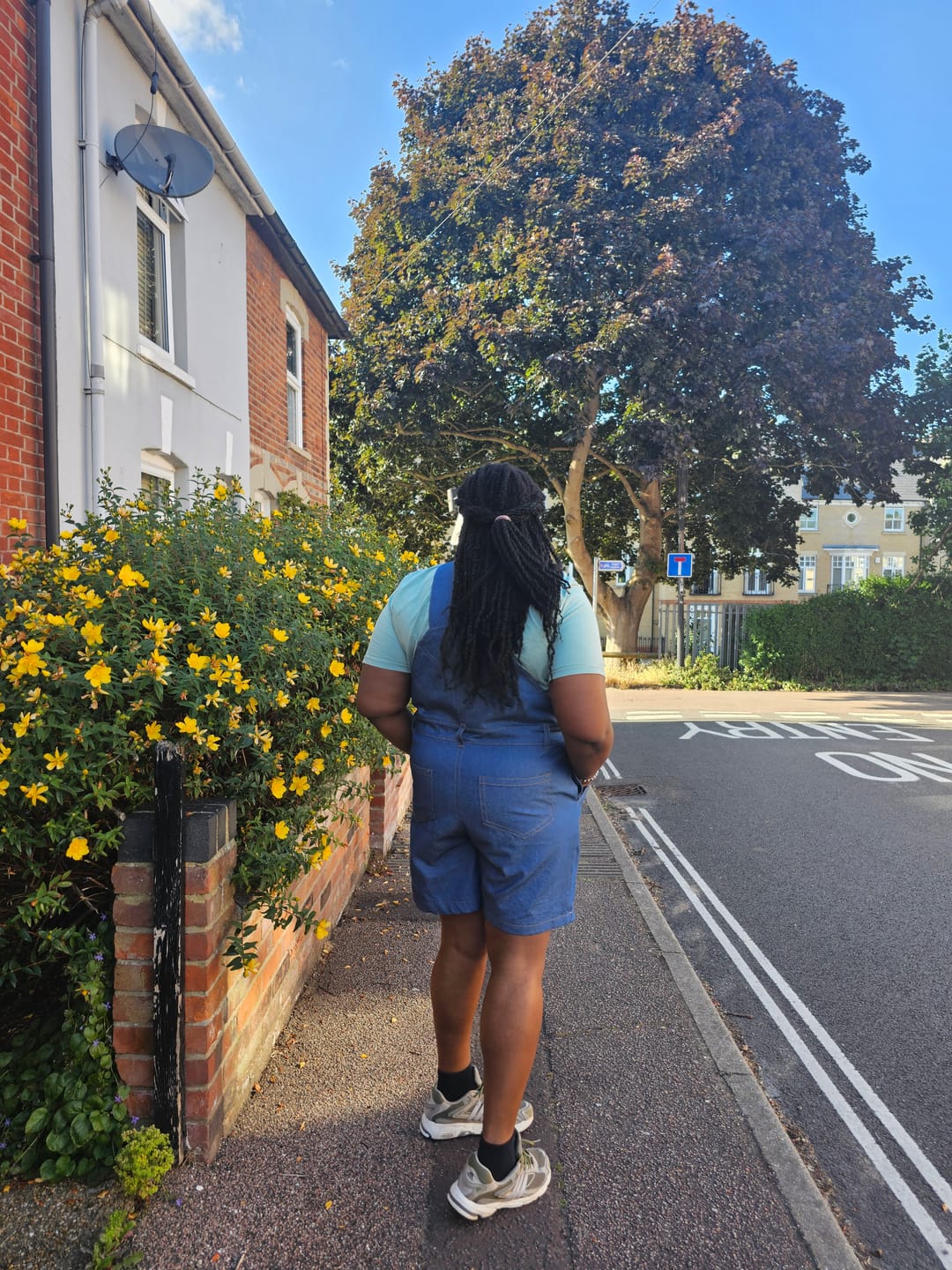 Customer photo review of 8oz Washed Denim Fabric