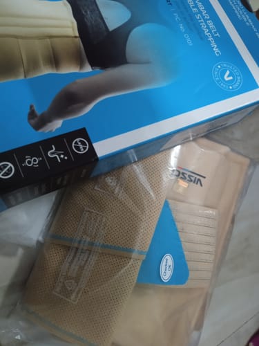 Customer photo review of Sacro Lumbar Belt 12" Back Double Strap | Supports the Lower back | Corrects Posture & Relieves Back Pain (Beige)