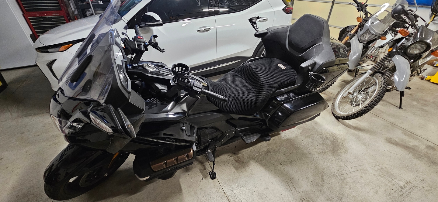 Wind Rider mesh seat cover on a Honda Goldwing GL1800
