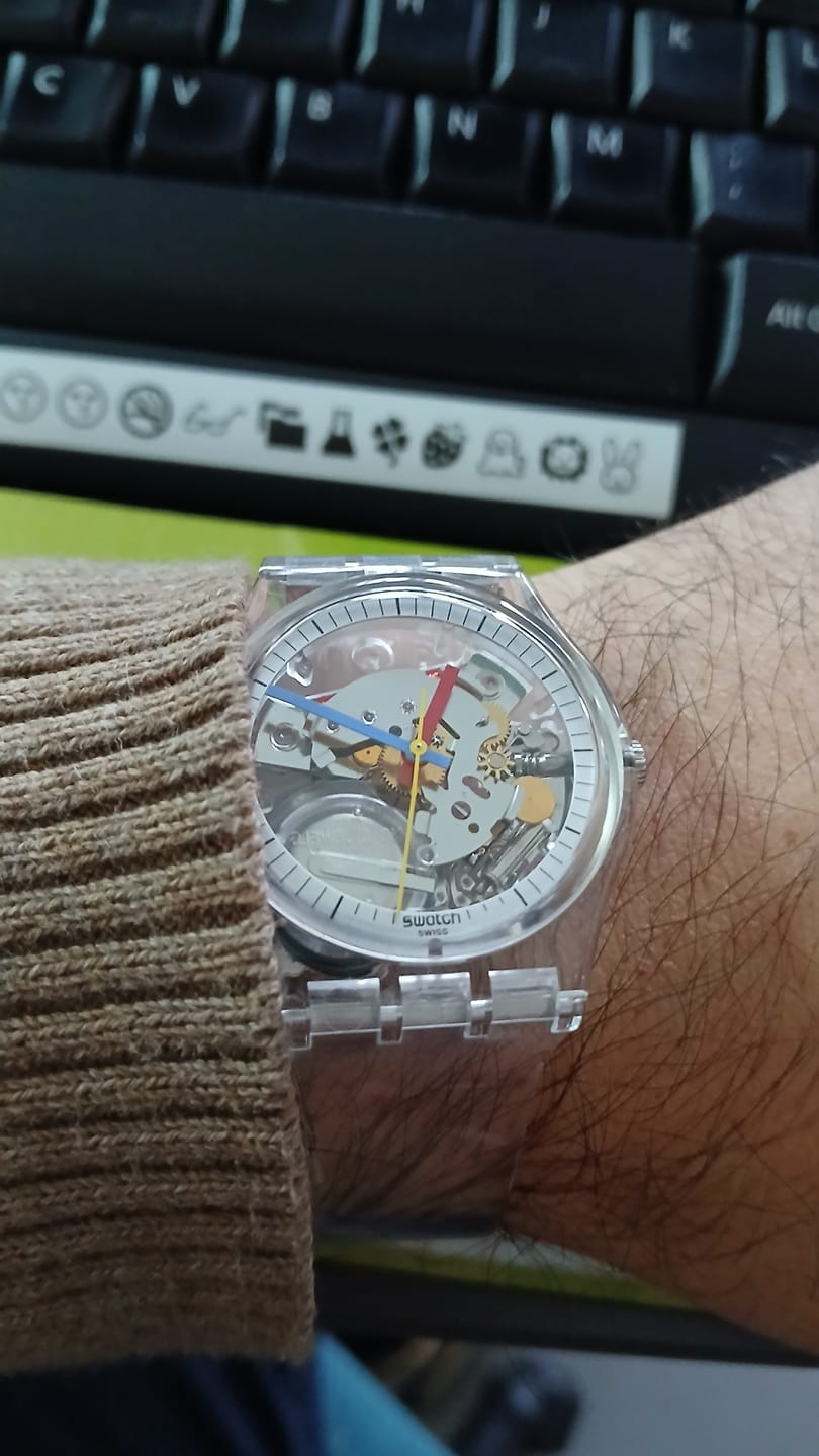Customer photo review of Reloj Swatch SO28K100 CLEARLY GENT (Jellyfish) 34mm Swiss Made