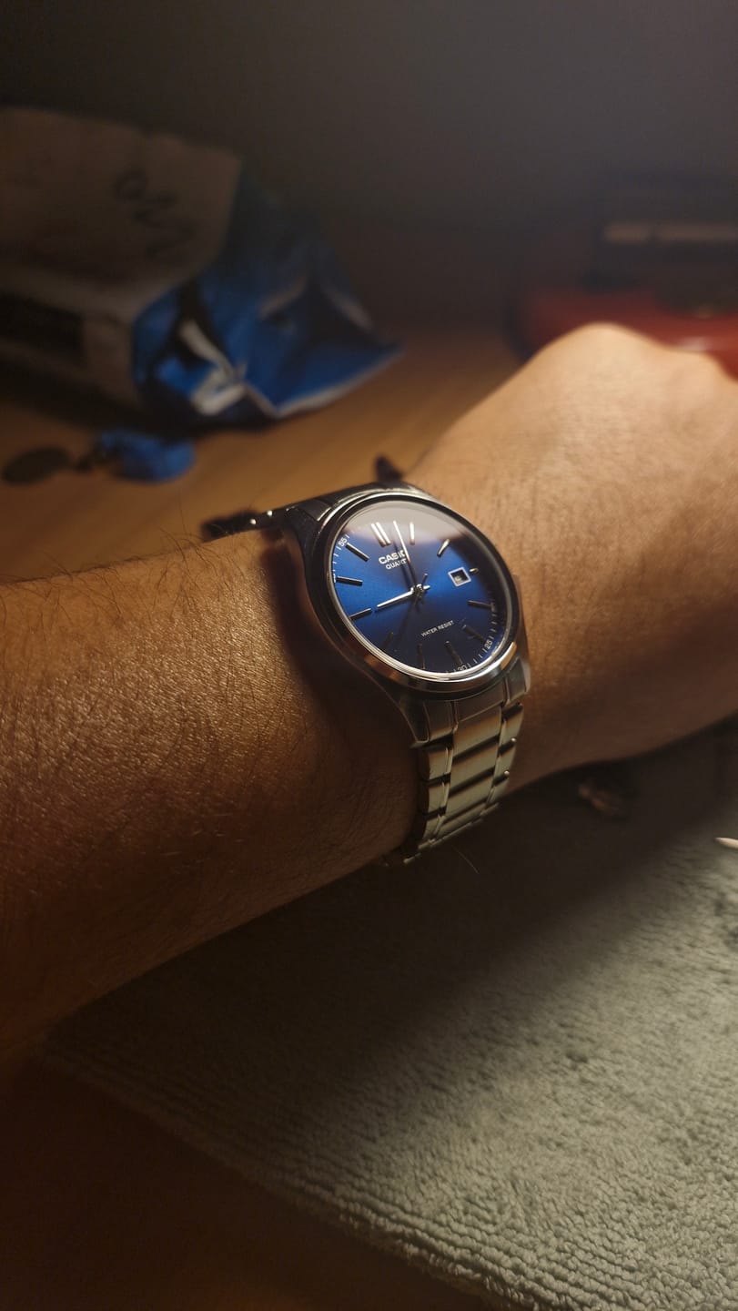 Customer photo review of Reloj Casio Análogo MTP-1183A-2A Azul Acero Inoxidable