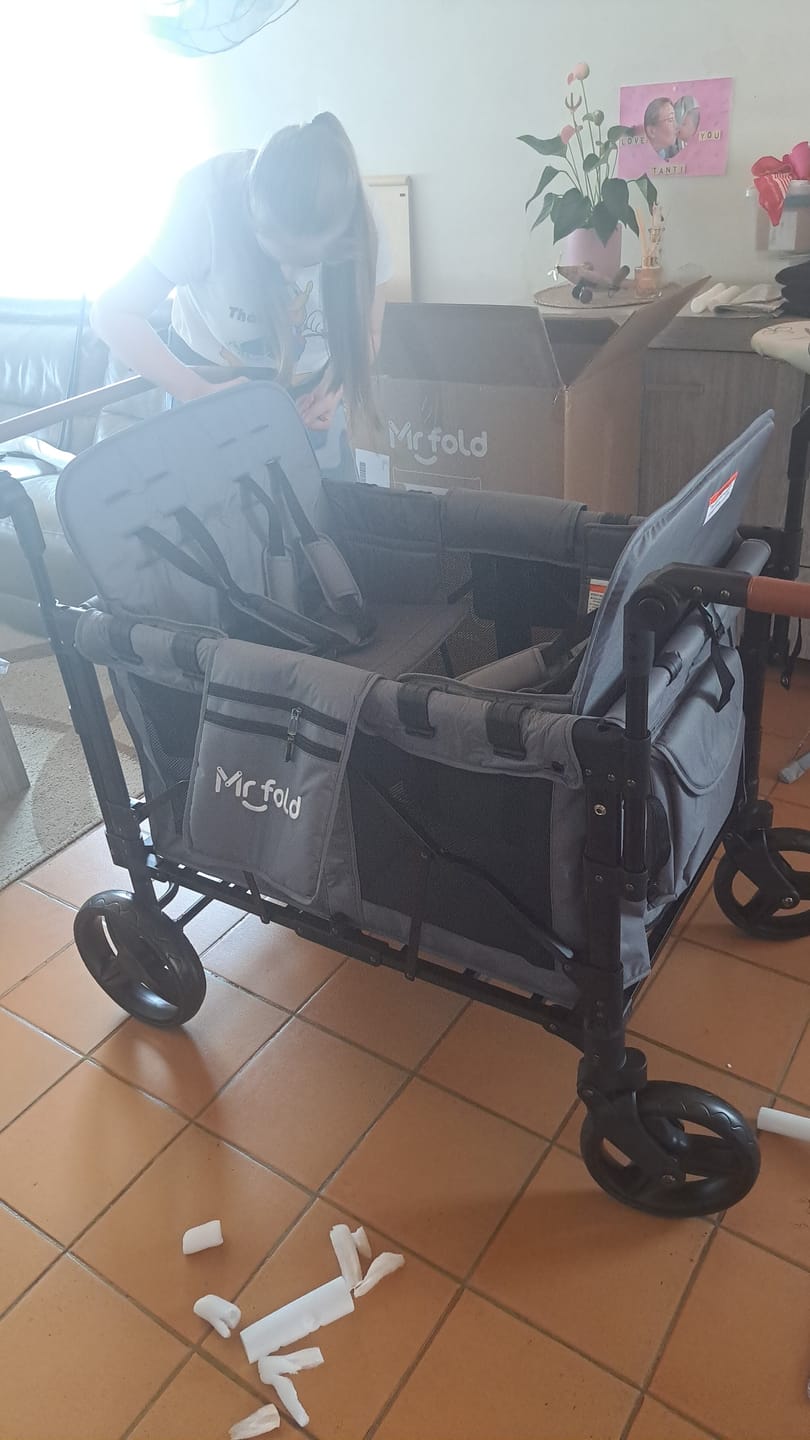Customer photo review of P-Series Luxe 4-zits kinderkar
