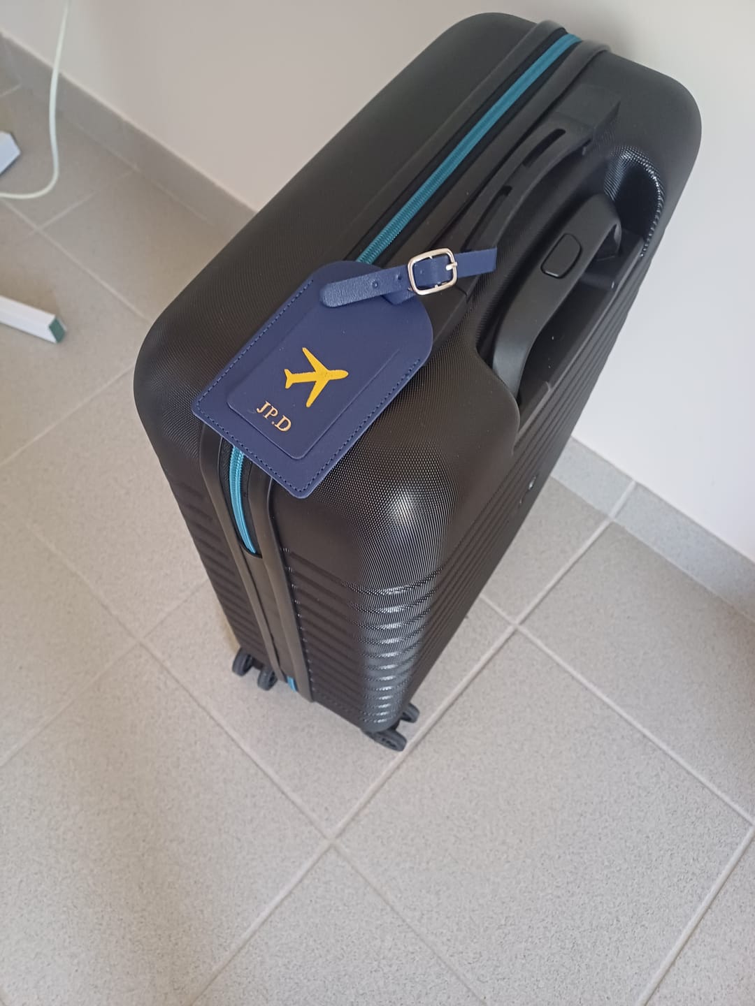 Customer photo review of Étiquette Bagage Personnalisée Avion