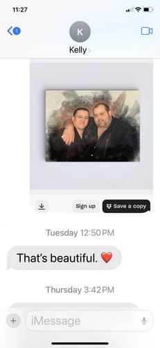 Customer photo review of Personalized photo Painting