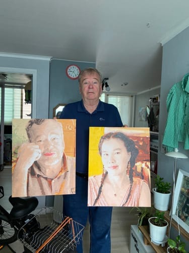 Customer photo review of Custom Paint by Numbers Kit