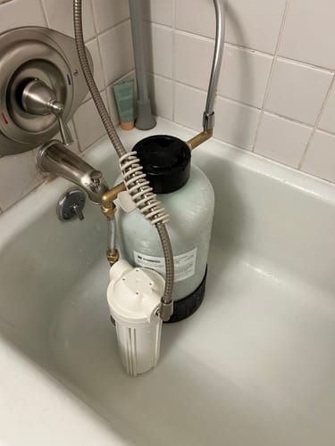 Customer photo review of Shower Water Softener System