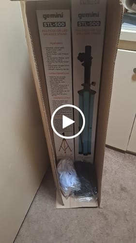 Customer video review of Gemini Sound STL-500 Ultra Bright Led Speaker Stand