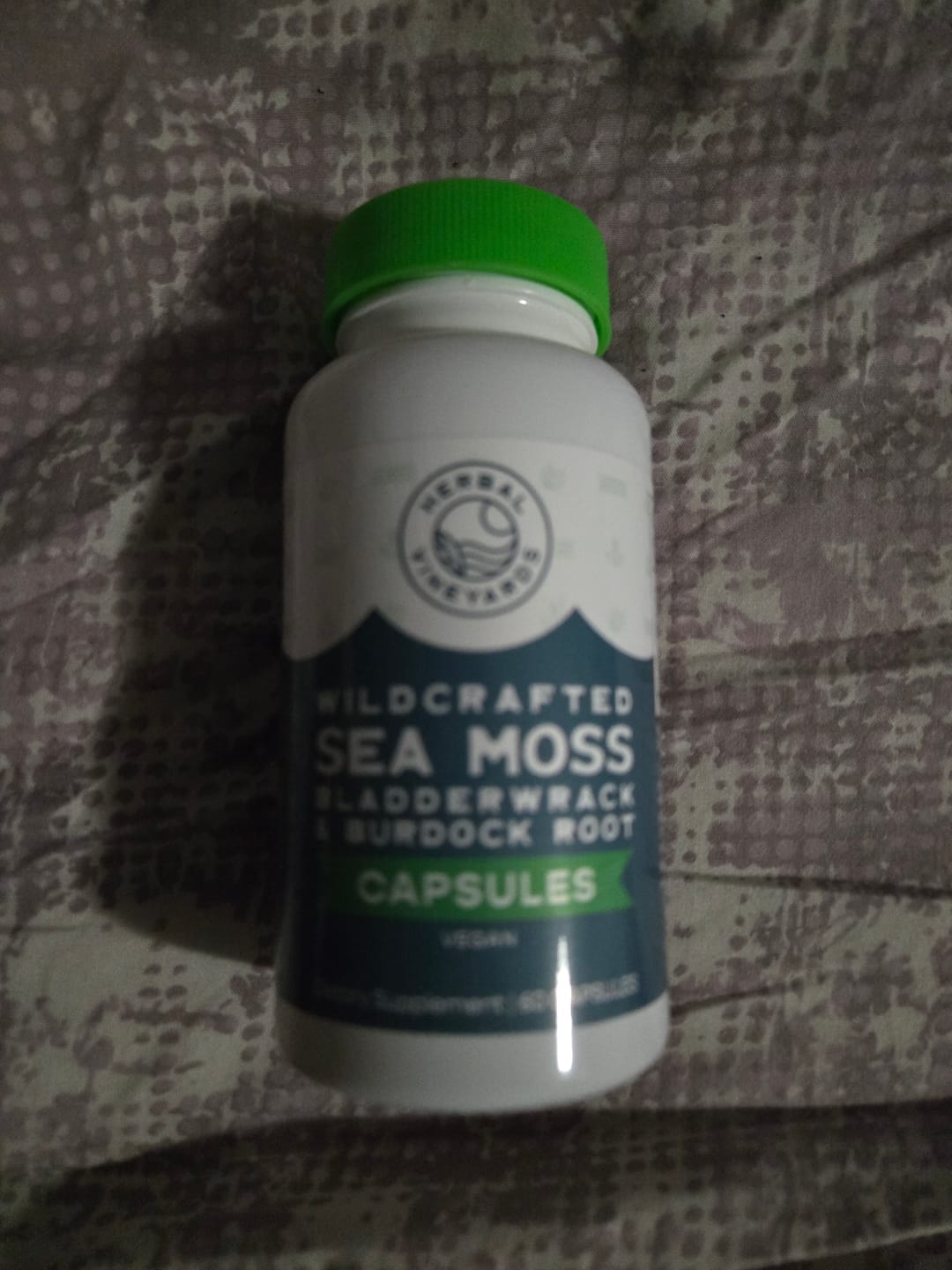 Customer photo review of ORGANIC SEA MOSS, BLADDERWRACK & BURDOCK ROOT VEGETABLE CAPSULES (1500 MG) - 60 Capsules
