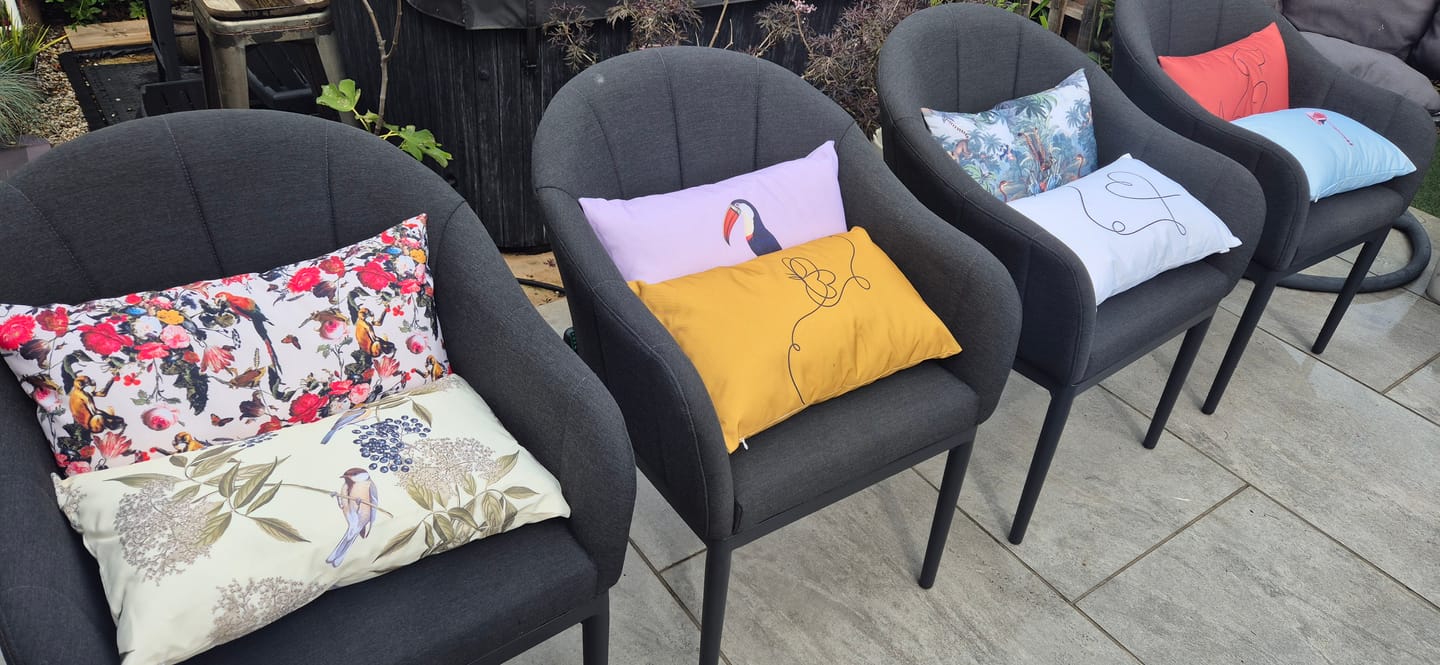 Customer photo review of Outdoor Garden Waterproof Rectangle Cushion - Dog