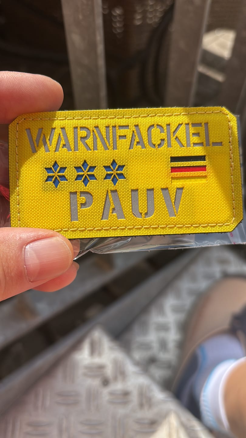 Customer photo review of Individuell gestaltbare  Lasercut Textil Patches (Ab 1 Stück)