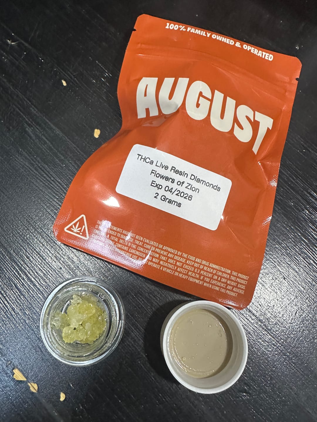 Customer photo review of Live Resin THCa Diamonds
