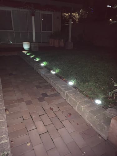 Customer photo review of GardenBrite™ Solar Ground Light Pack