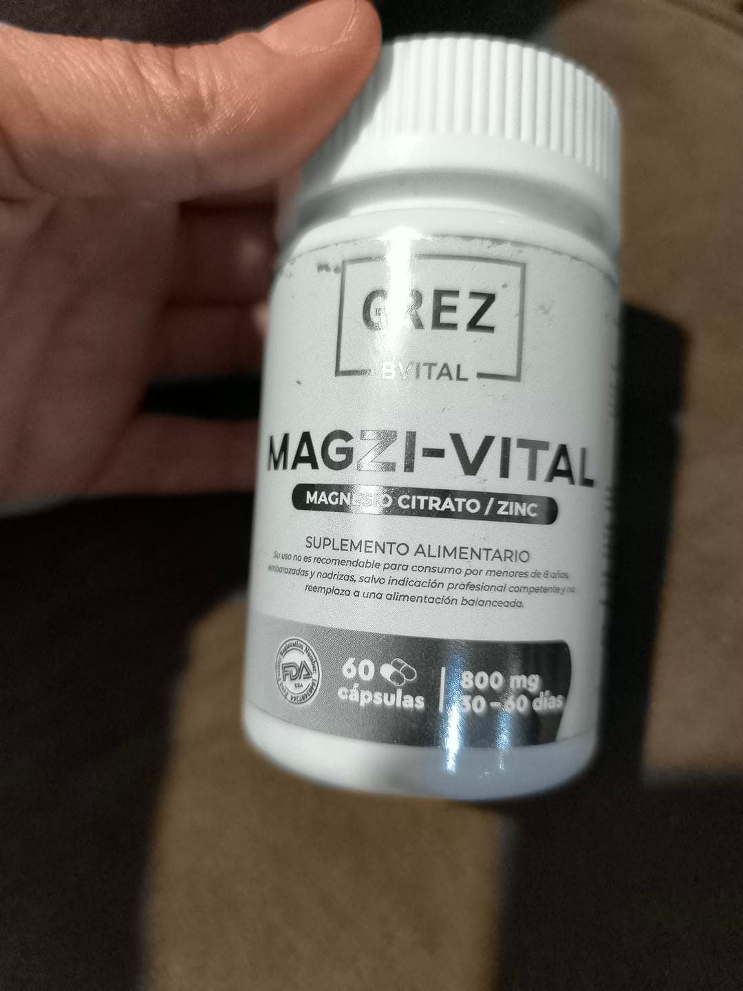 Customer photo review of MAGZI-VITAL T - Magnesio bisglicinato + Zinc + Aminoácido para el Sueño - 60 cápsulas