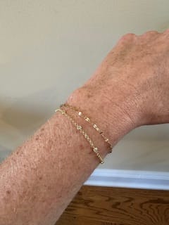 Customer photo review of Single Dainty Bracelet