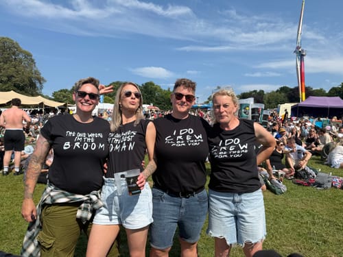 Customer photo review of Friends Style Hen Party T-Shirts