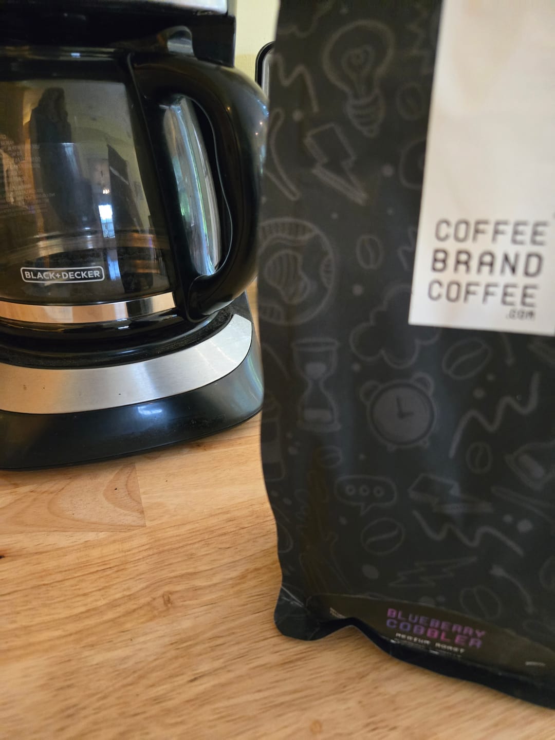Customer photo review of Blueberry Cobbler Flavored Coffee
