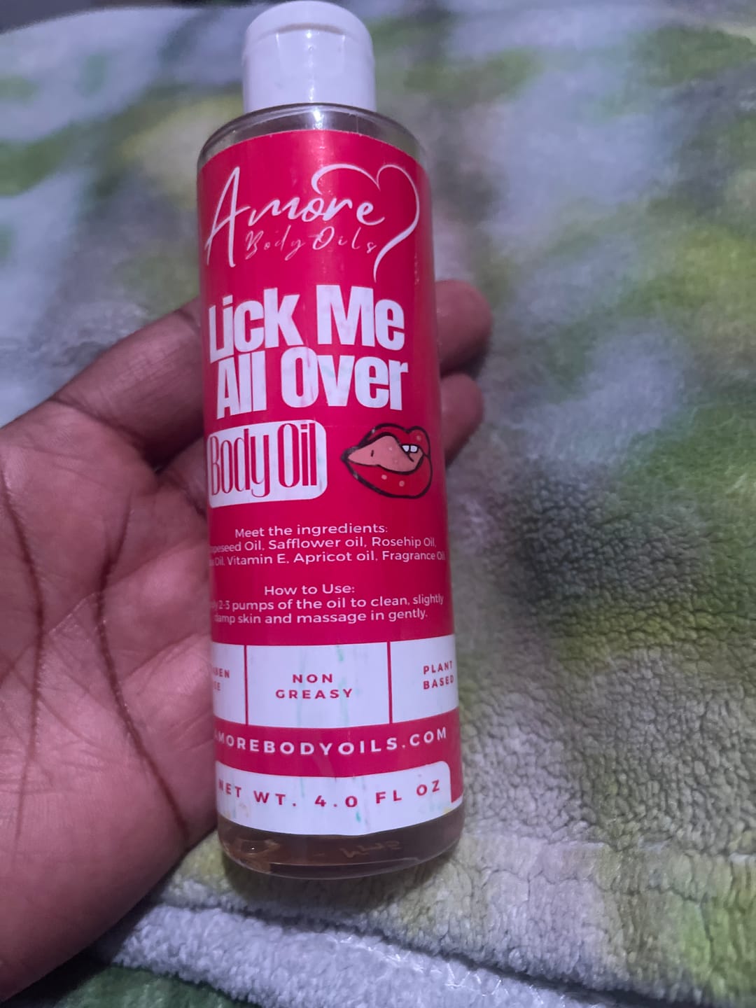 Customer photo review of Lick Me All Over - Body Oil
