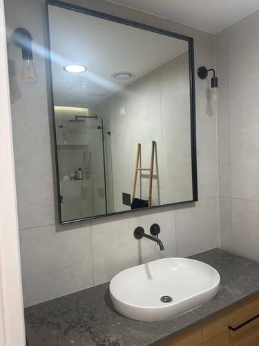 Customer photo review of מראה לפי מידה פינות ישרות