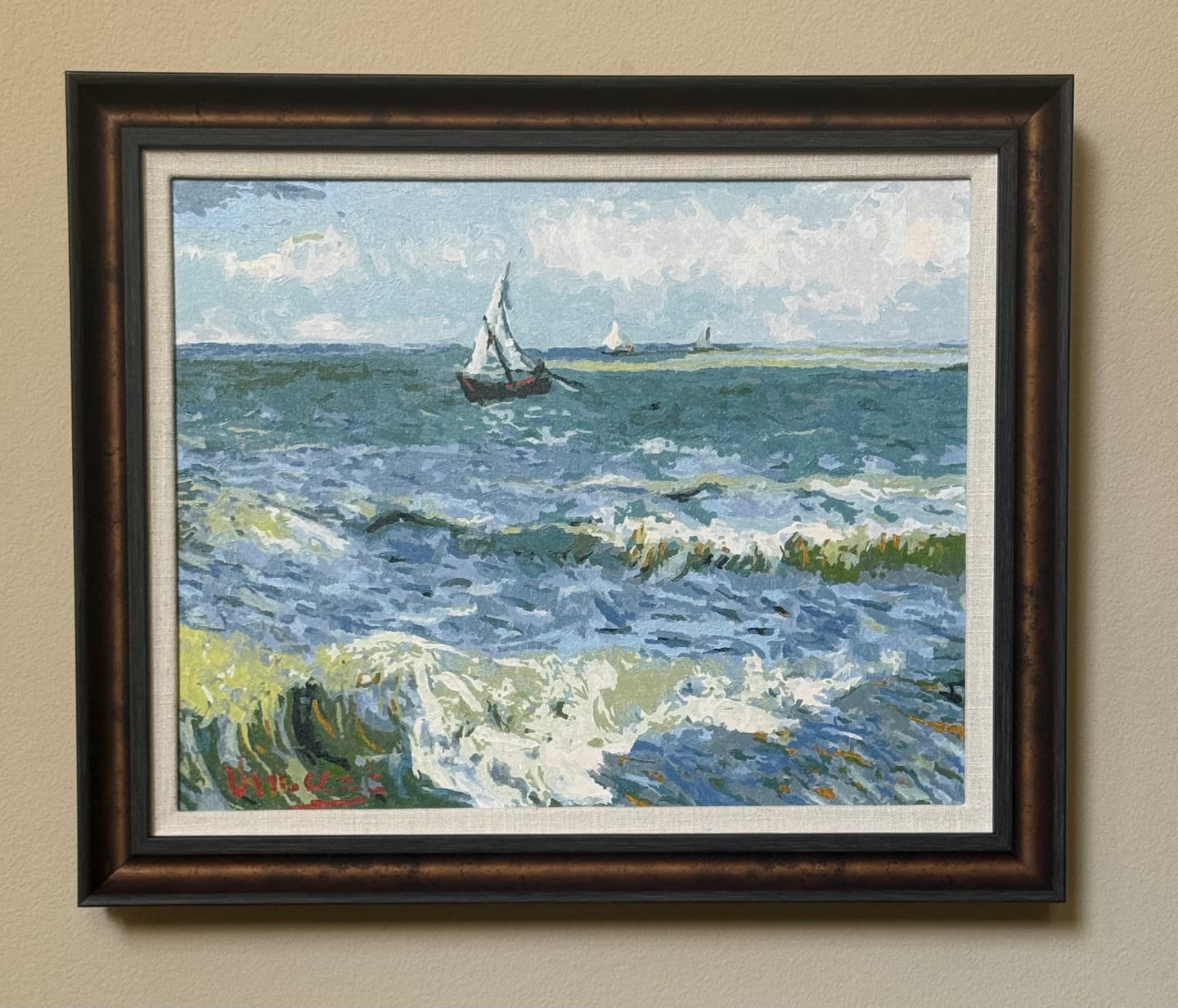 Customer photo review of The Sea at Les Saintes - Vincent Van Gogh