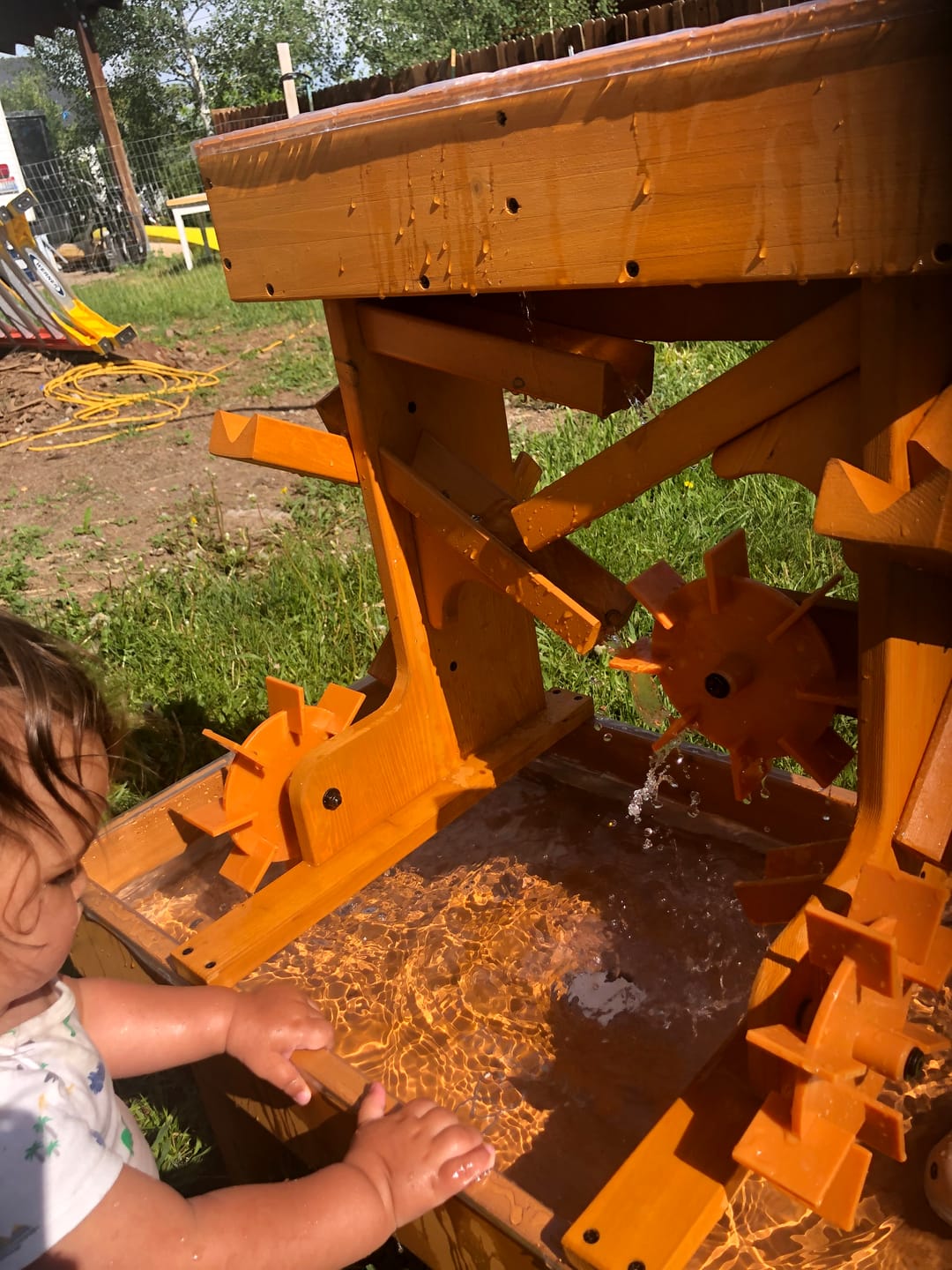 Customer photo review of Outdoor Wooden Water Table for Toddlers | Kids’ Sensory Play Station