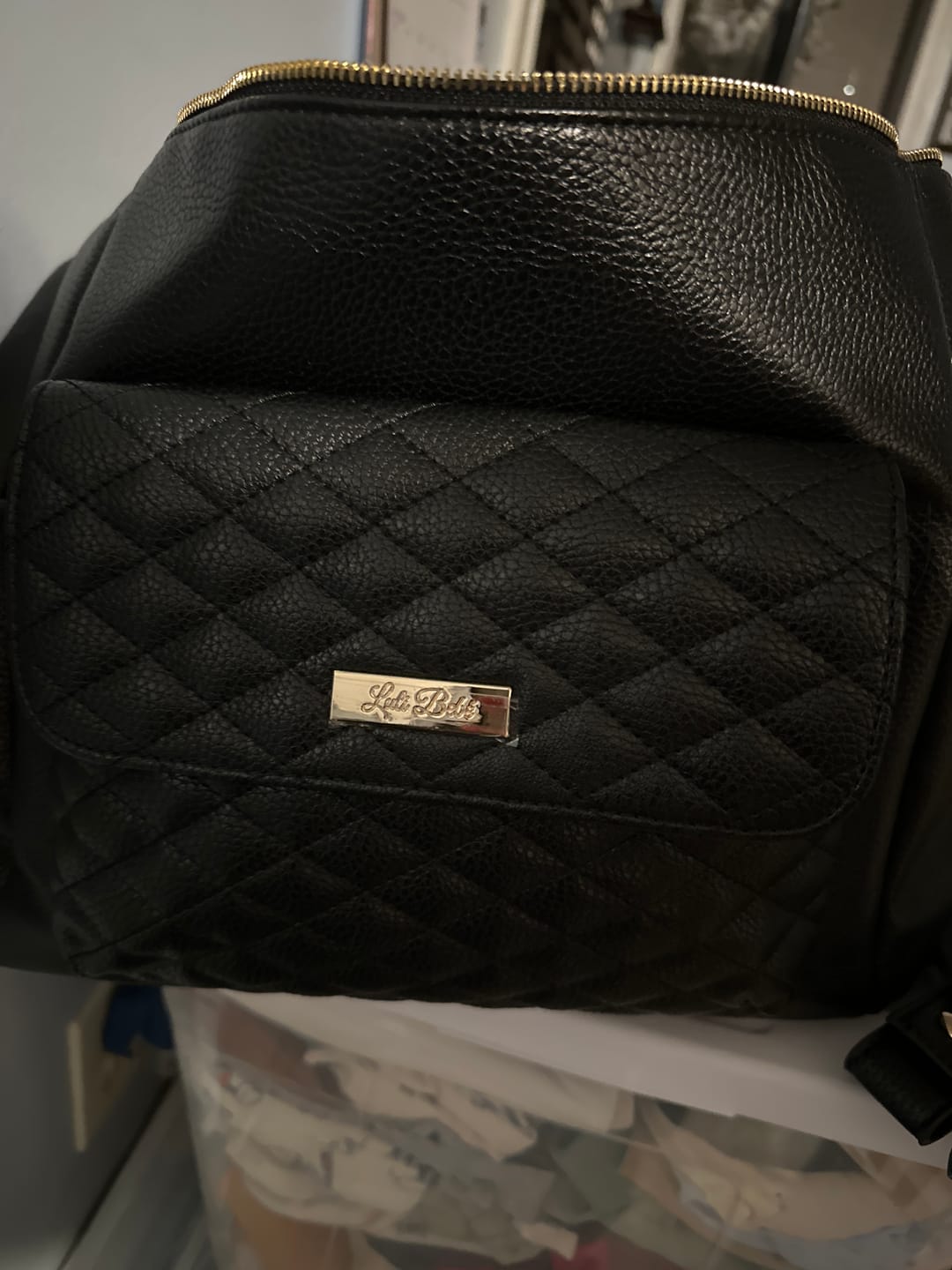 Customer photo review of Monaco Diaper Bag | Pearl White