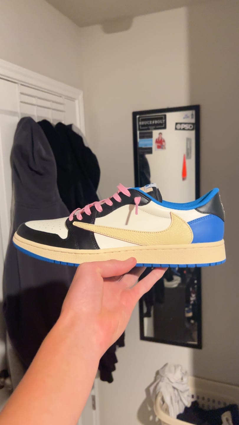 John D. review of Travis Scott AJ1 Low x Fragment ‘Military Blue’
