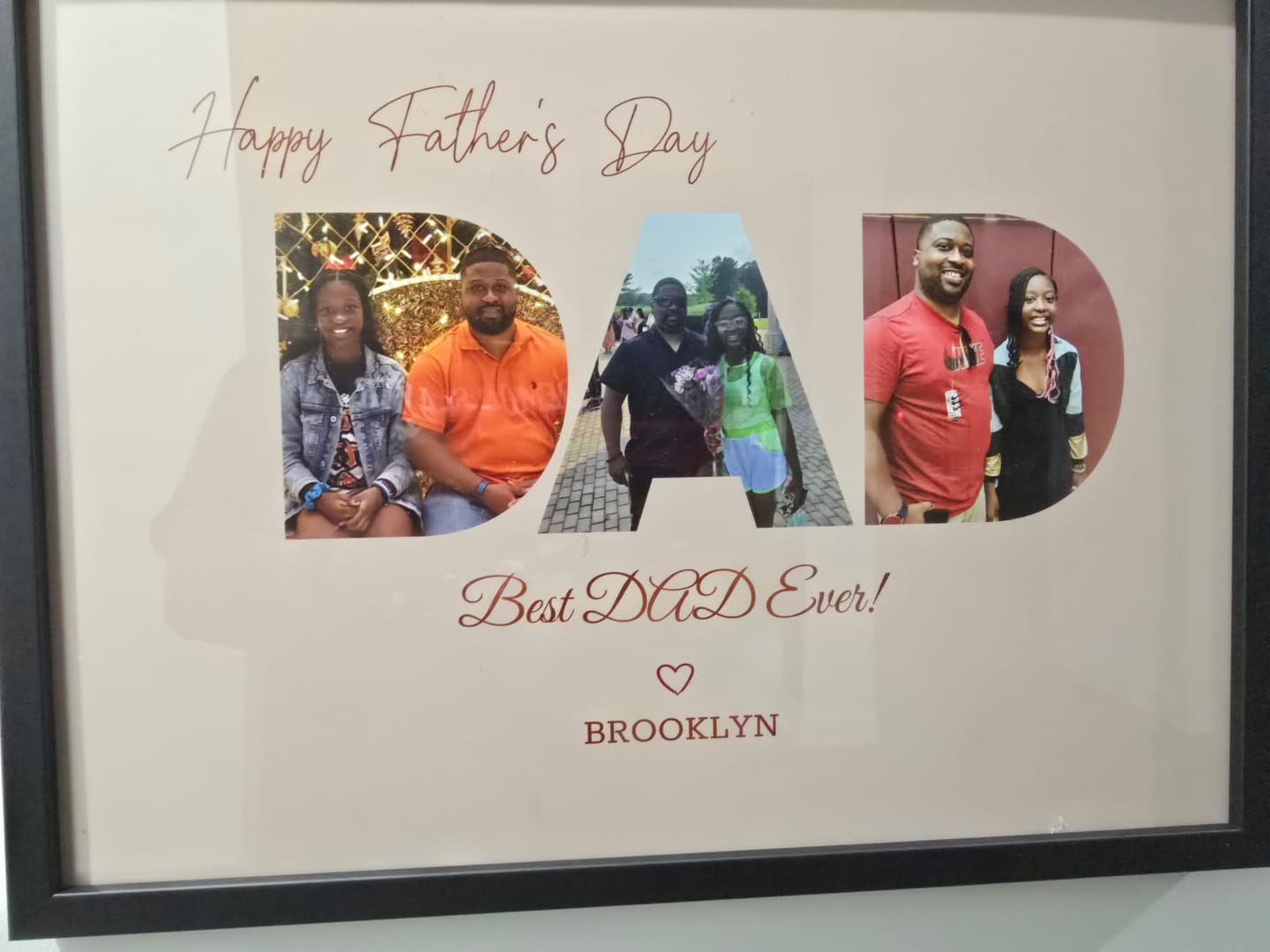 Customer photo review of Happy Dad's Day - Personalized poster