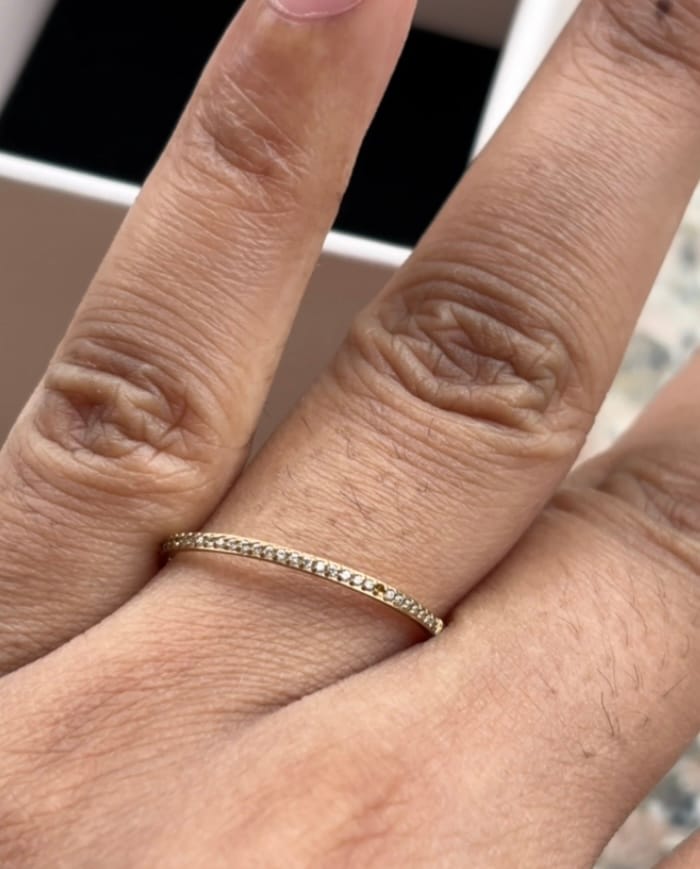 Customer photo review of Delicate Diamond Band