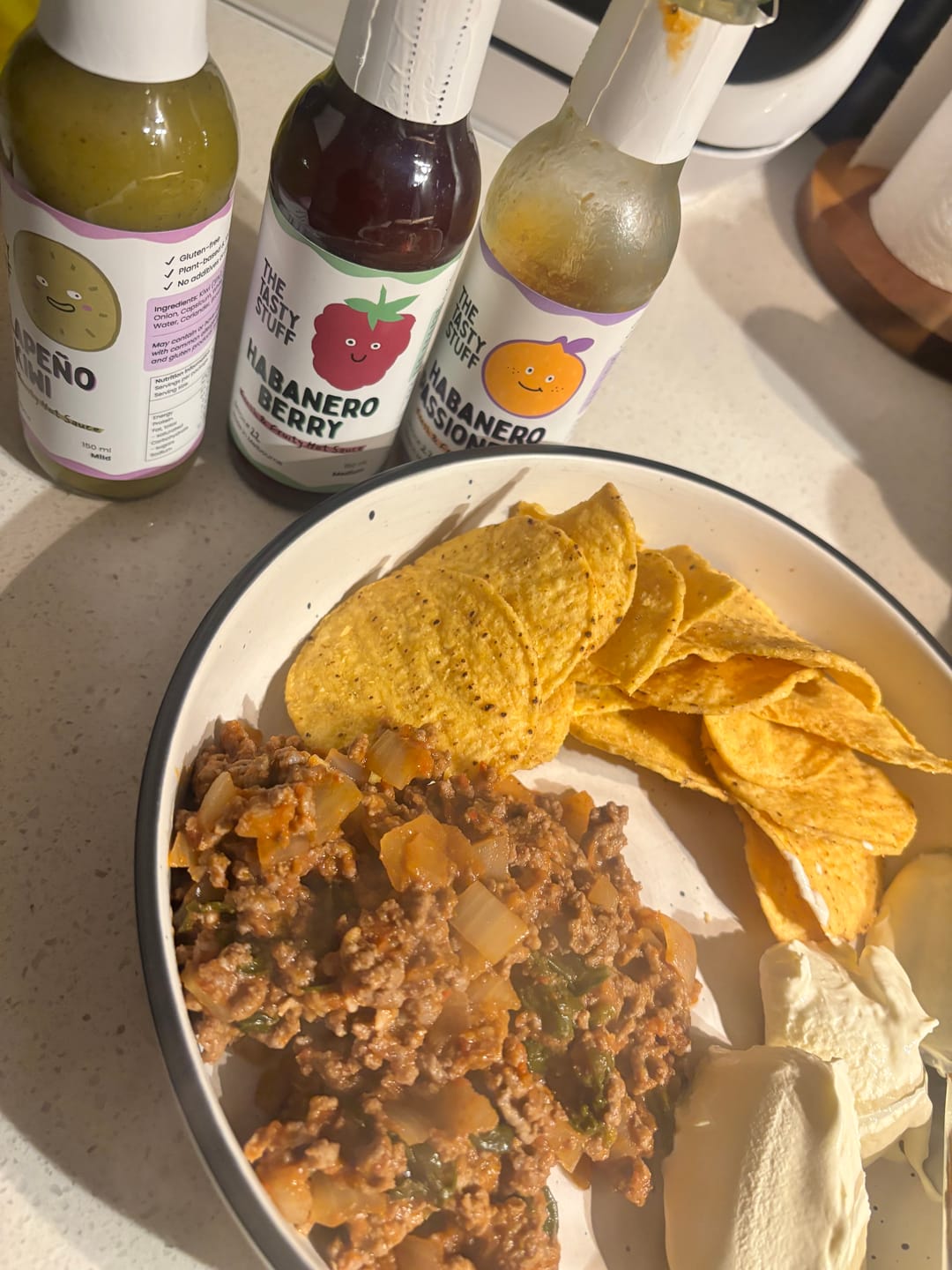 Customer photo review of The Tasty Trio 3-Pack Fruit Hot Sauce