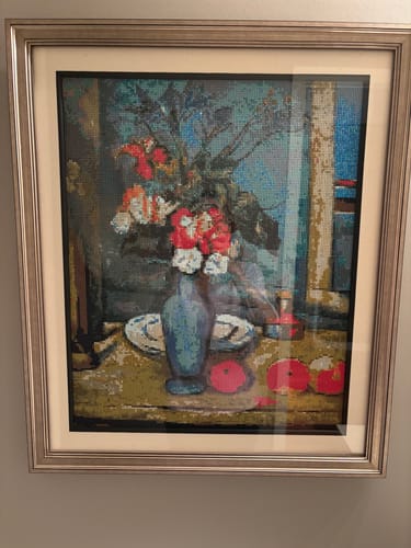 Customer photo review of Le Vase Bleu (The Blue Vase) - Diamond Painting - Standard Size