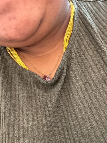 Customer photo review of Birthstone Necklace
