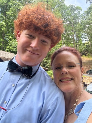 Customer photo review of The Maverick - Feather Bow Tie